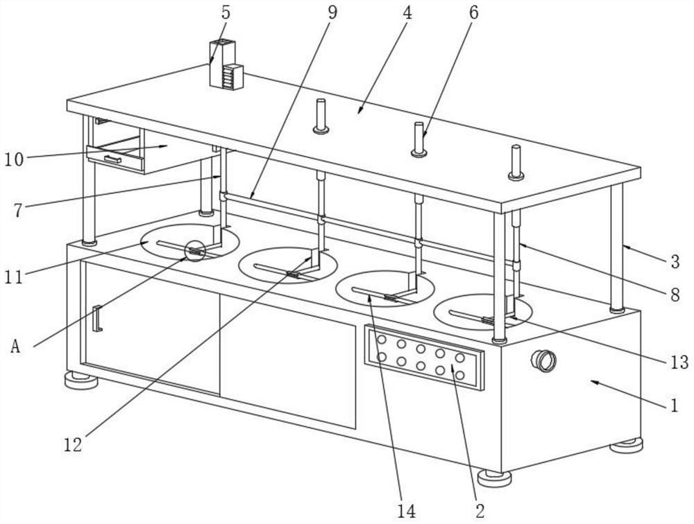 Energy-saving adjustable cooling water pipe of machine for making thin sheets of bean curd