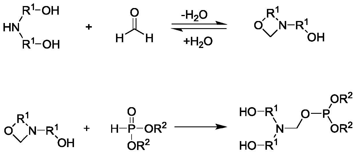 Preparation method of reactive halogen-free nitrogen-phosphorus flame retardant