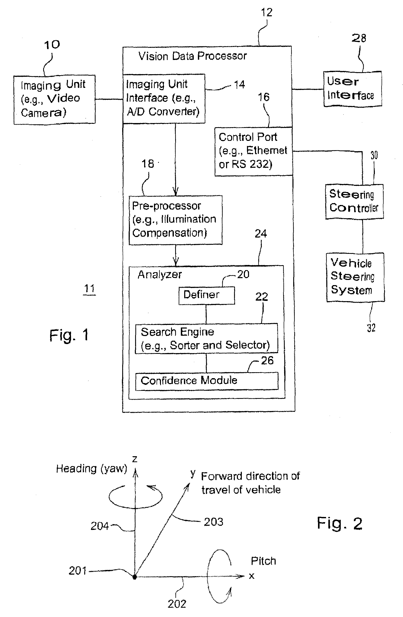 Vision guidance system and method for identifying the position of crop rows in a field