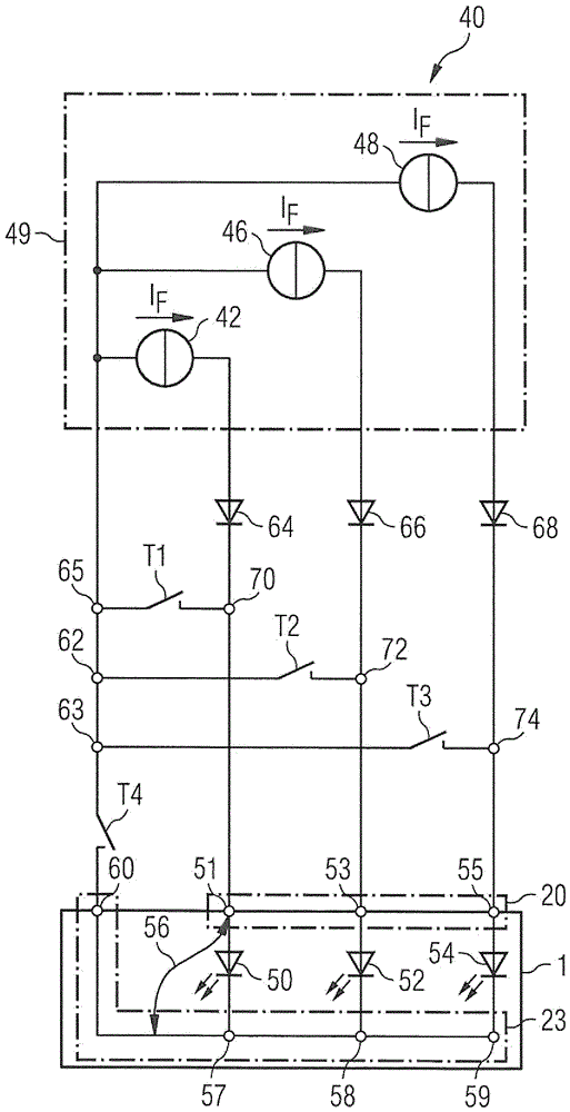 Method for identifying a short circuit in a first light emitting diode element, and optoelectronic subassembly