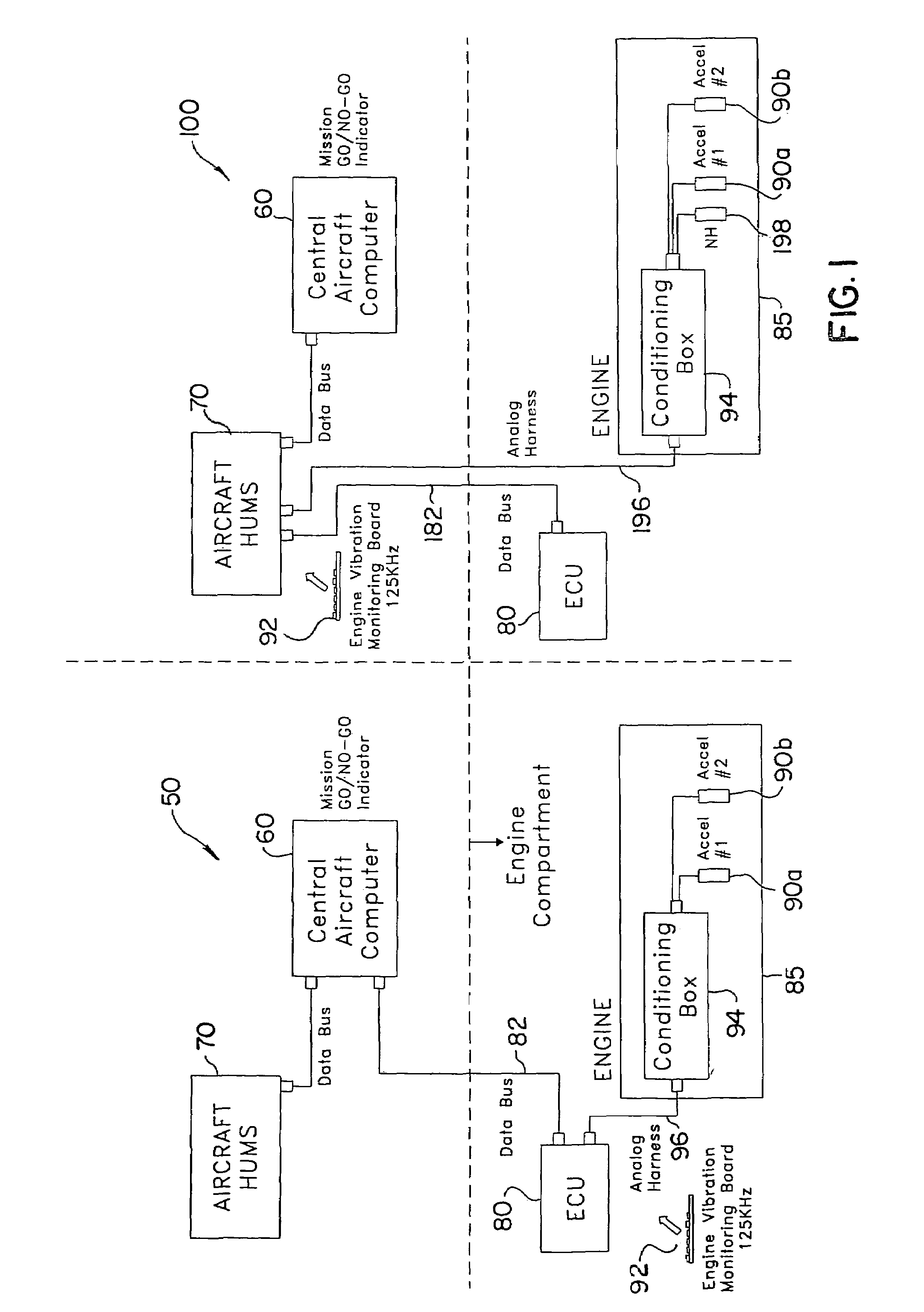 Vibration monitoring system for gas turbine engines