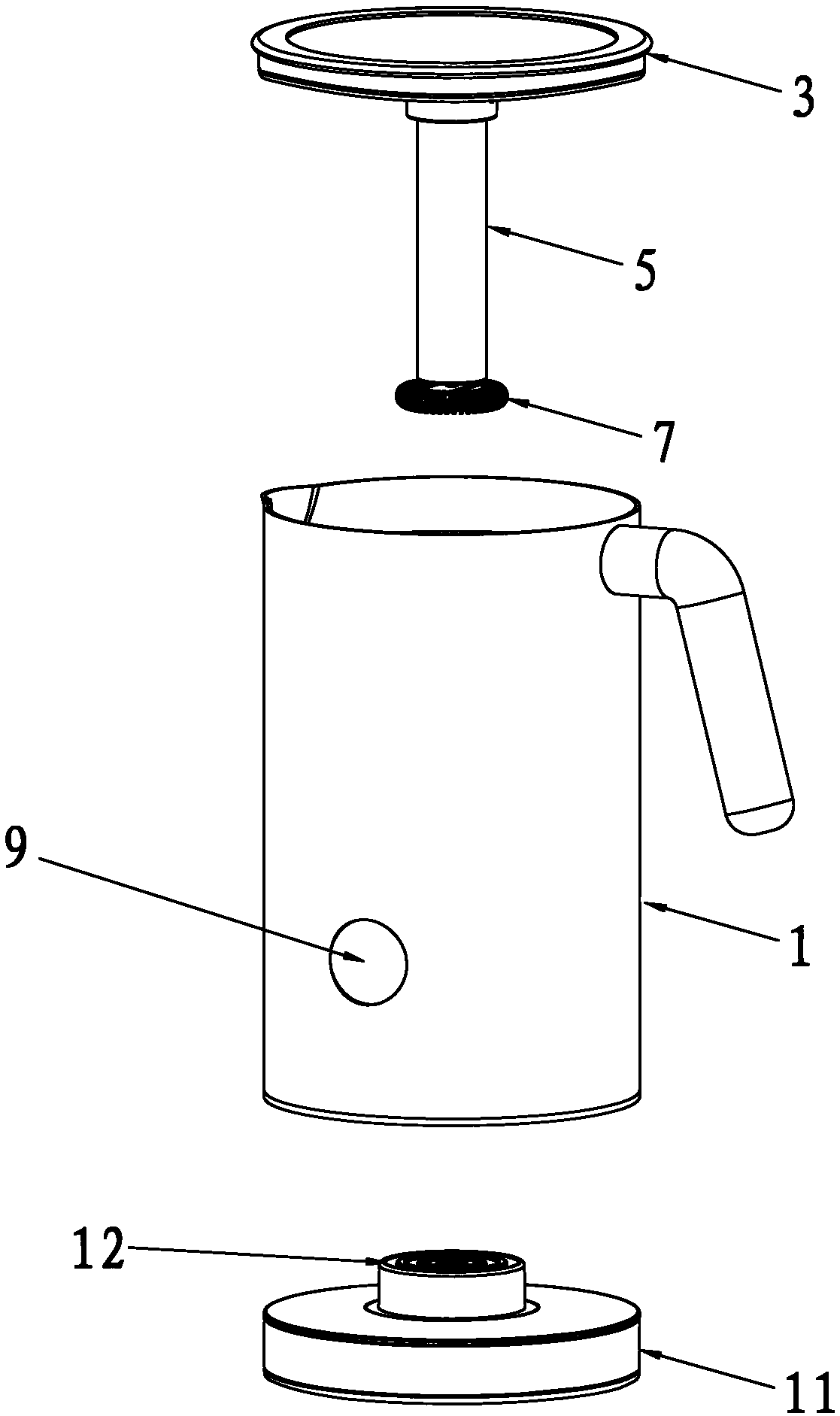 Milk foaming machine