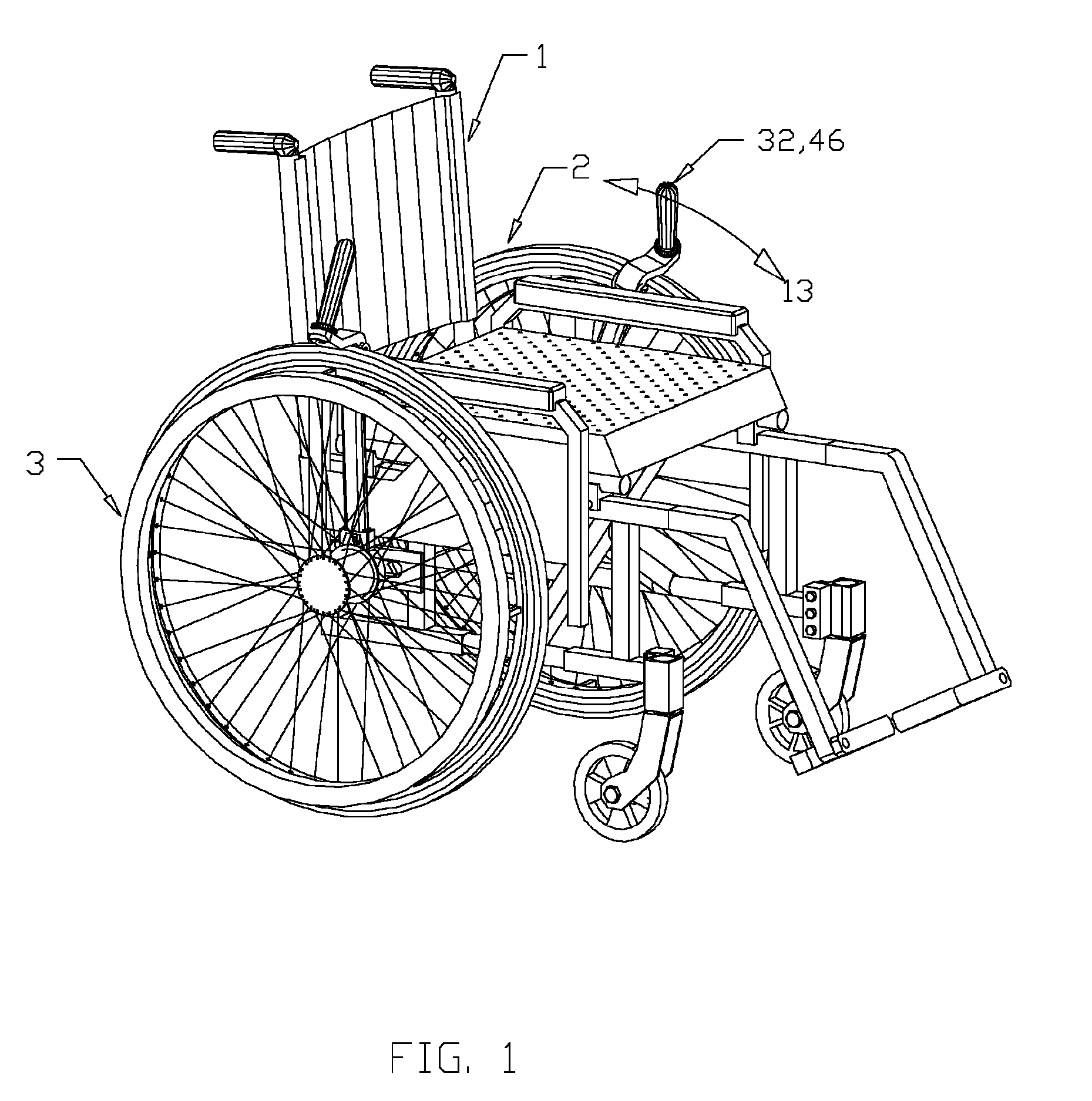 Wheelchair lever drive system