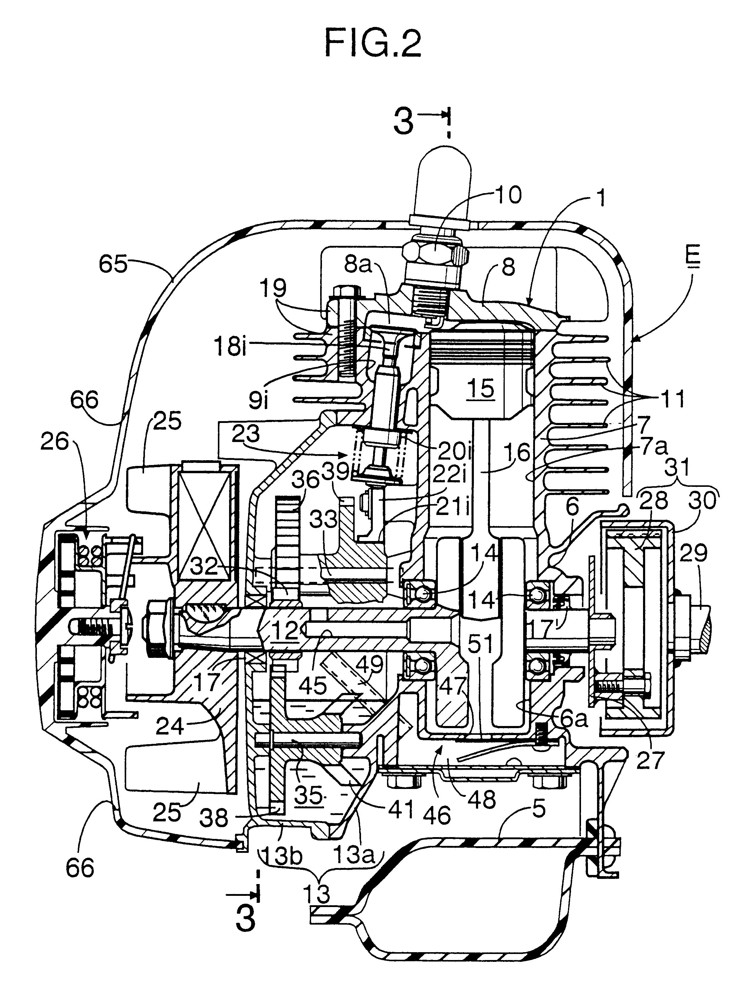 Handheld type four-cycle engine