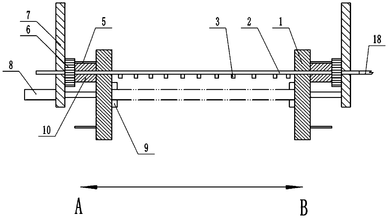 A double-sided paint spraying device for rectangular plates