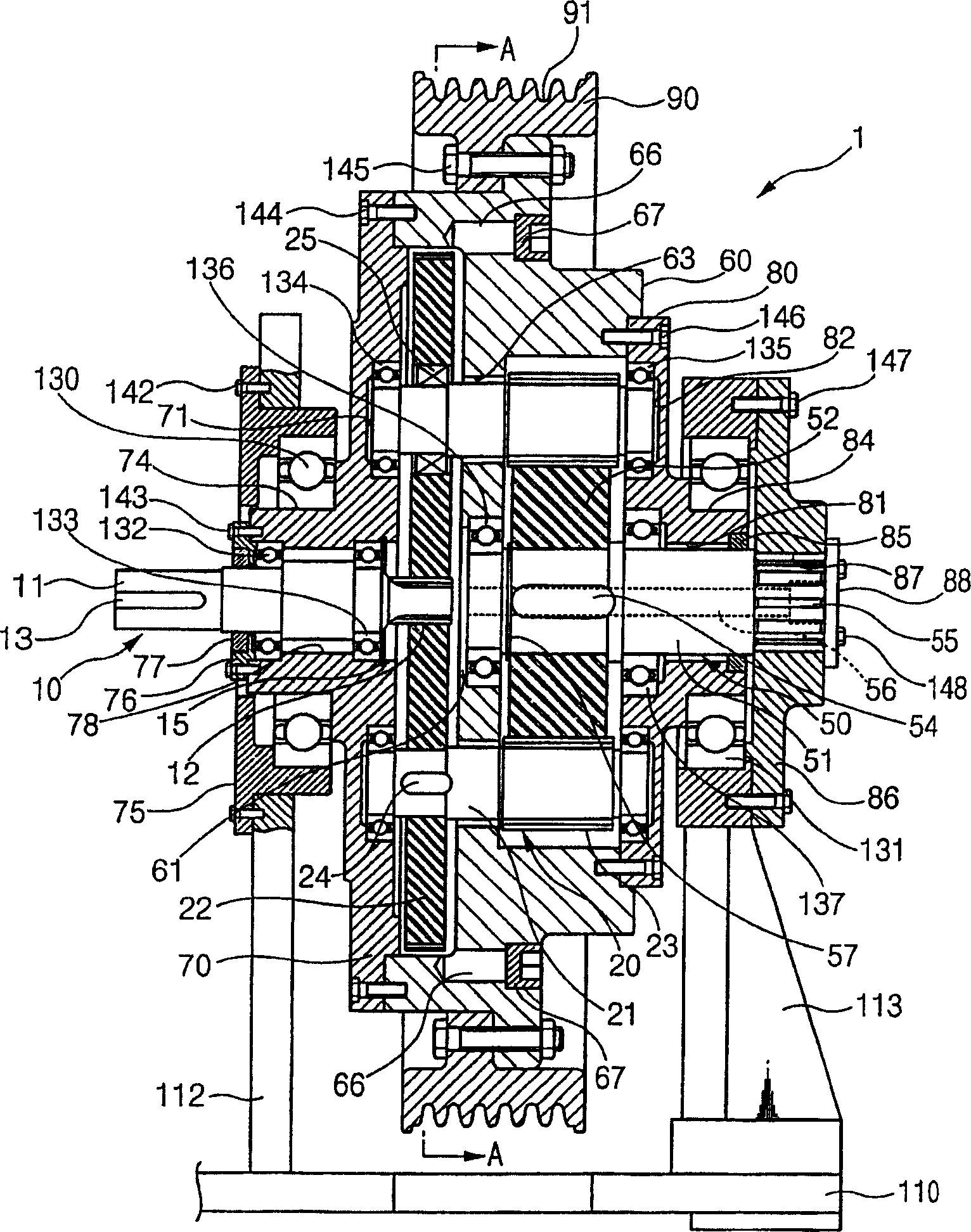 Elevator traction machine