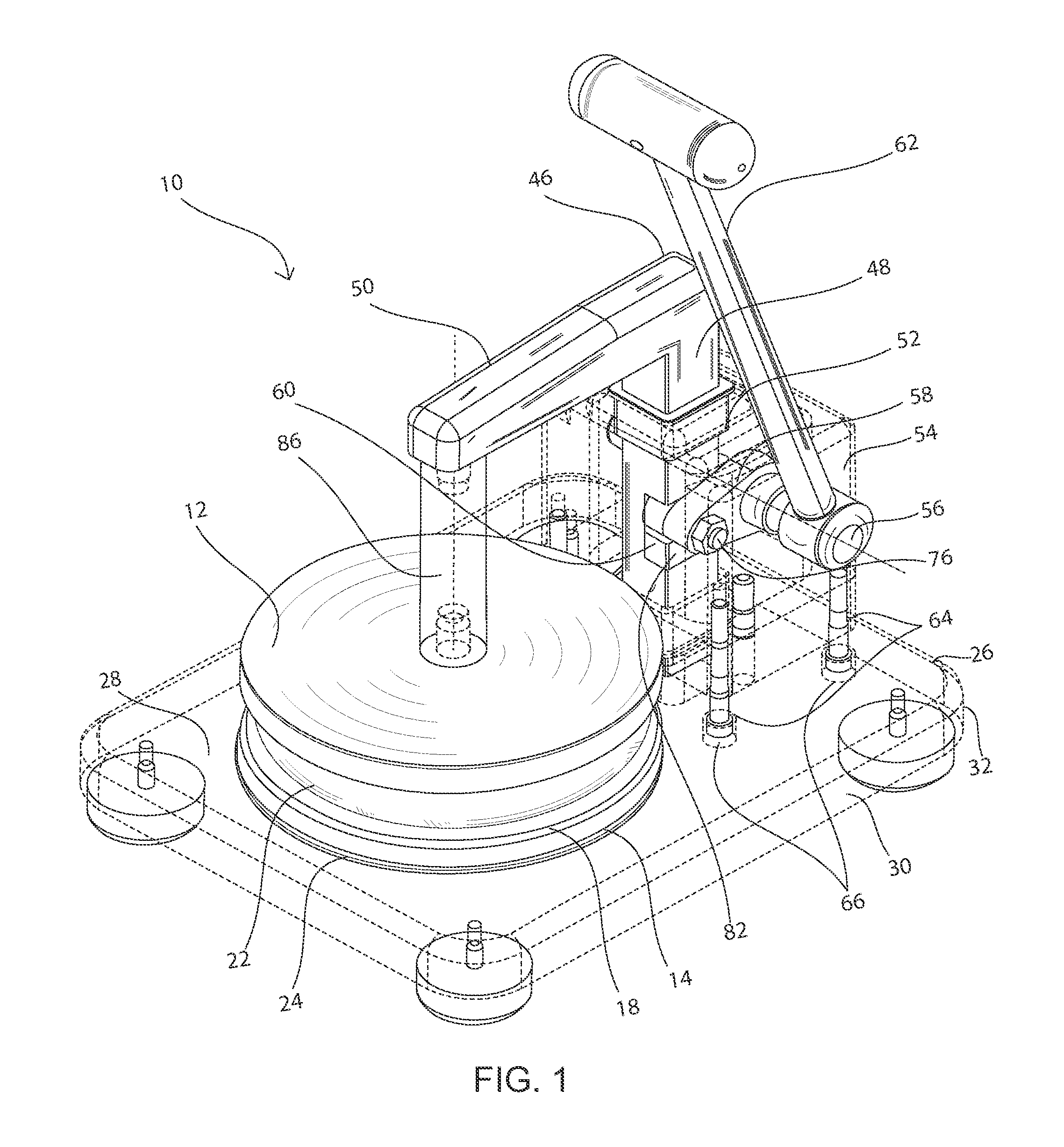 Tortilla press assembly