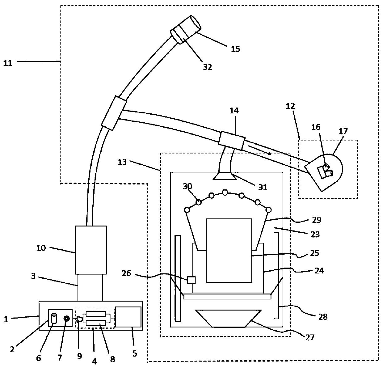 An automatic high-frequency ultrasonic atomization whole respiratory tract drug introduction device