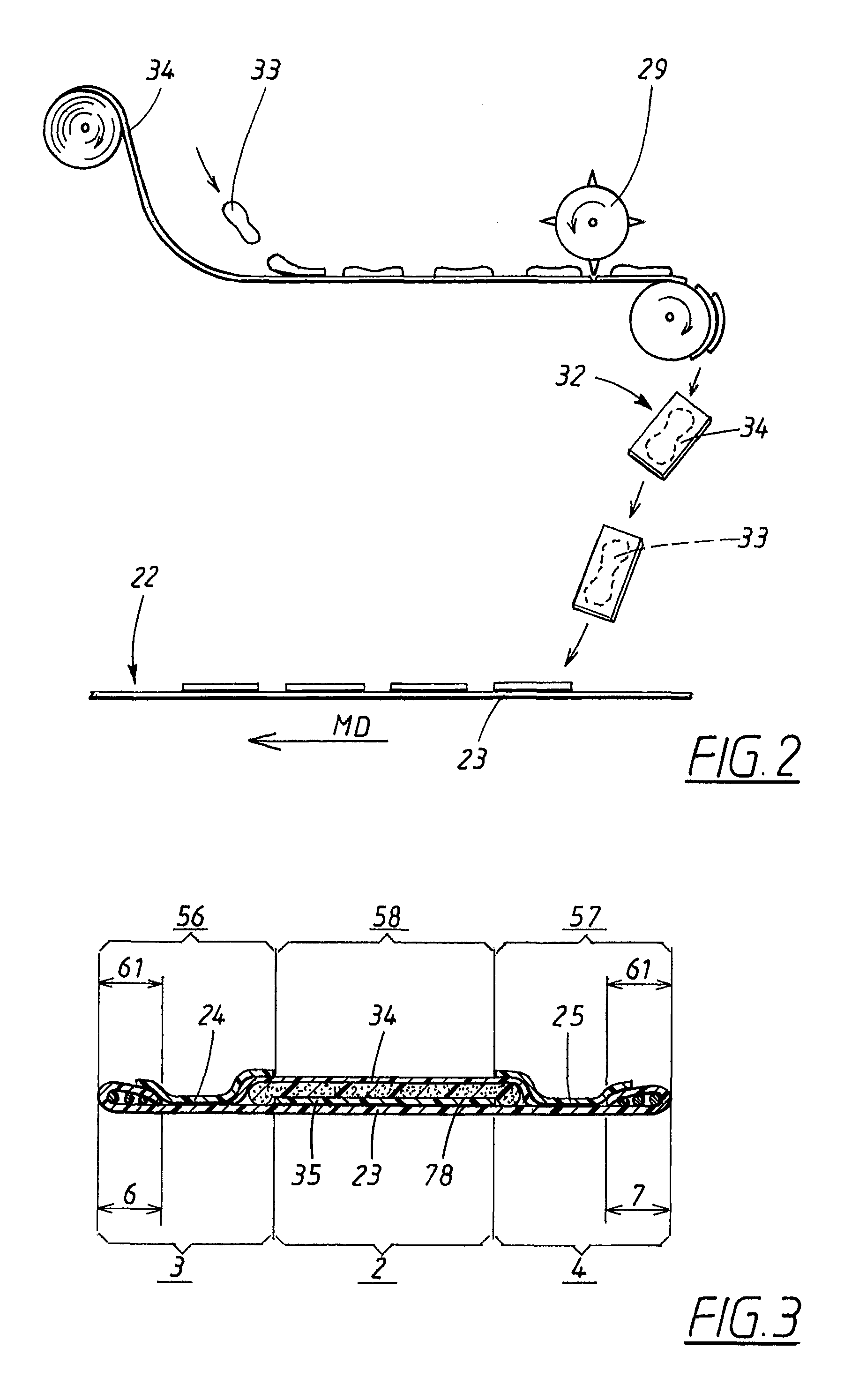 Method of producing an absorbent garment, and an absorbent garment produced according to the method