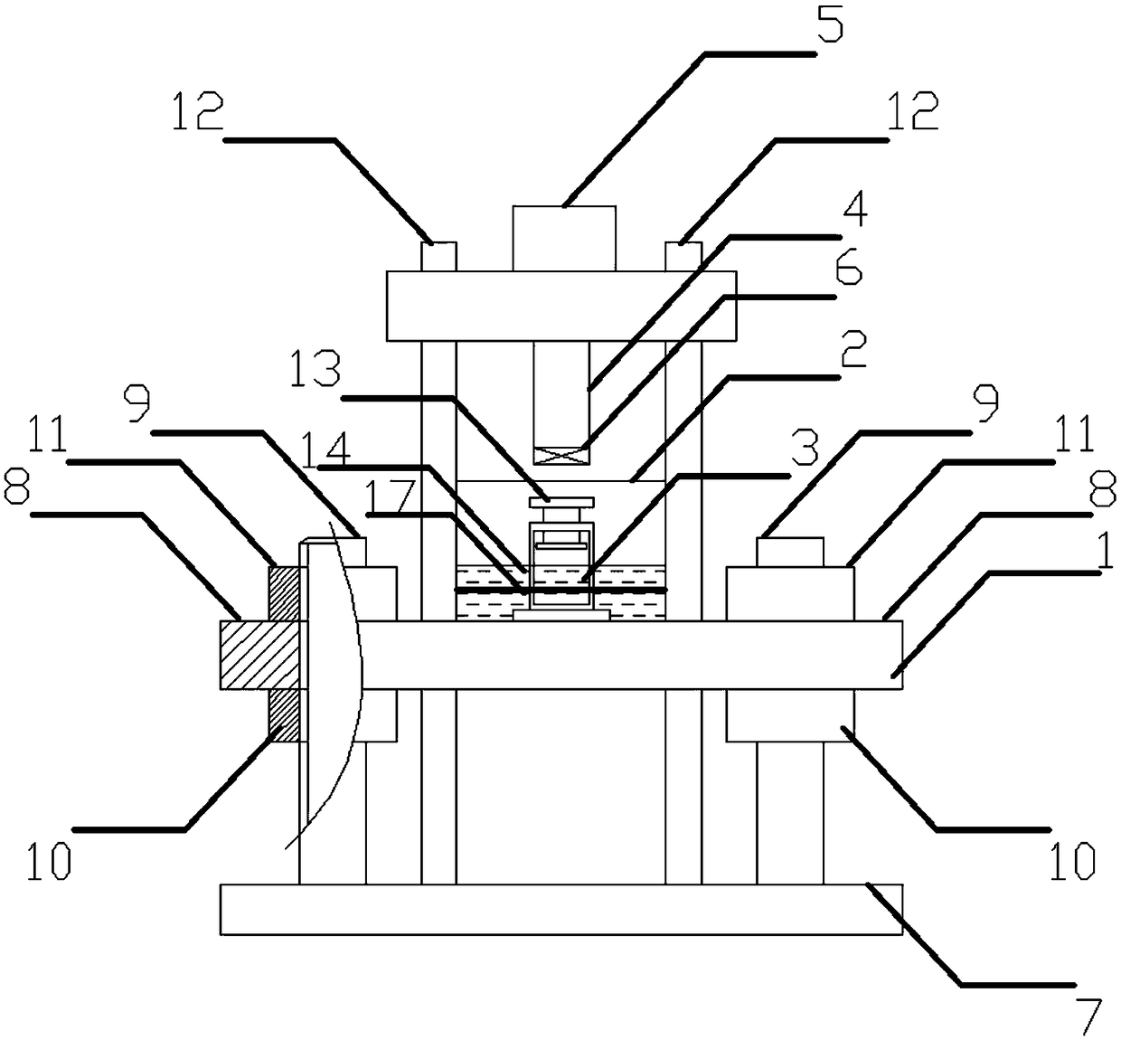 Test block temperature-controllable press