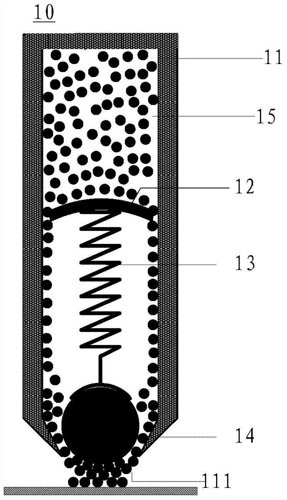 A test probe and test device