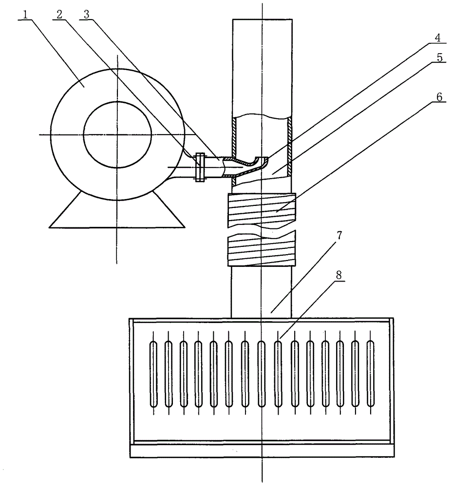 Range hood with external draught fan