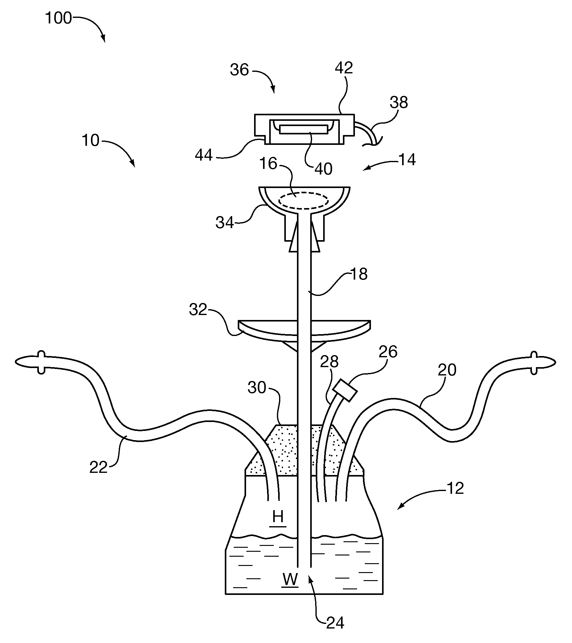 Electric heating for hookah