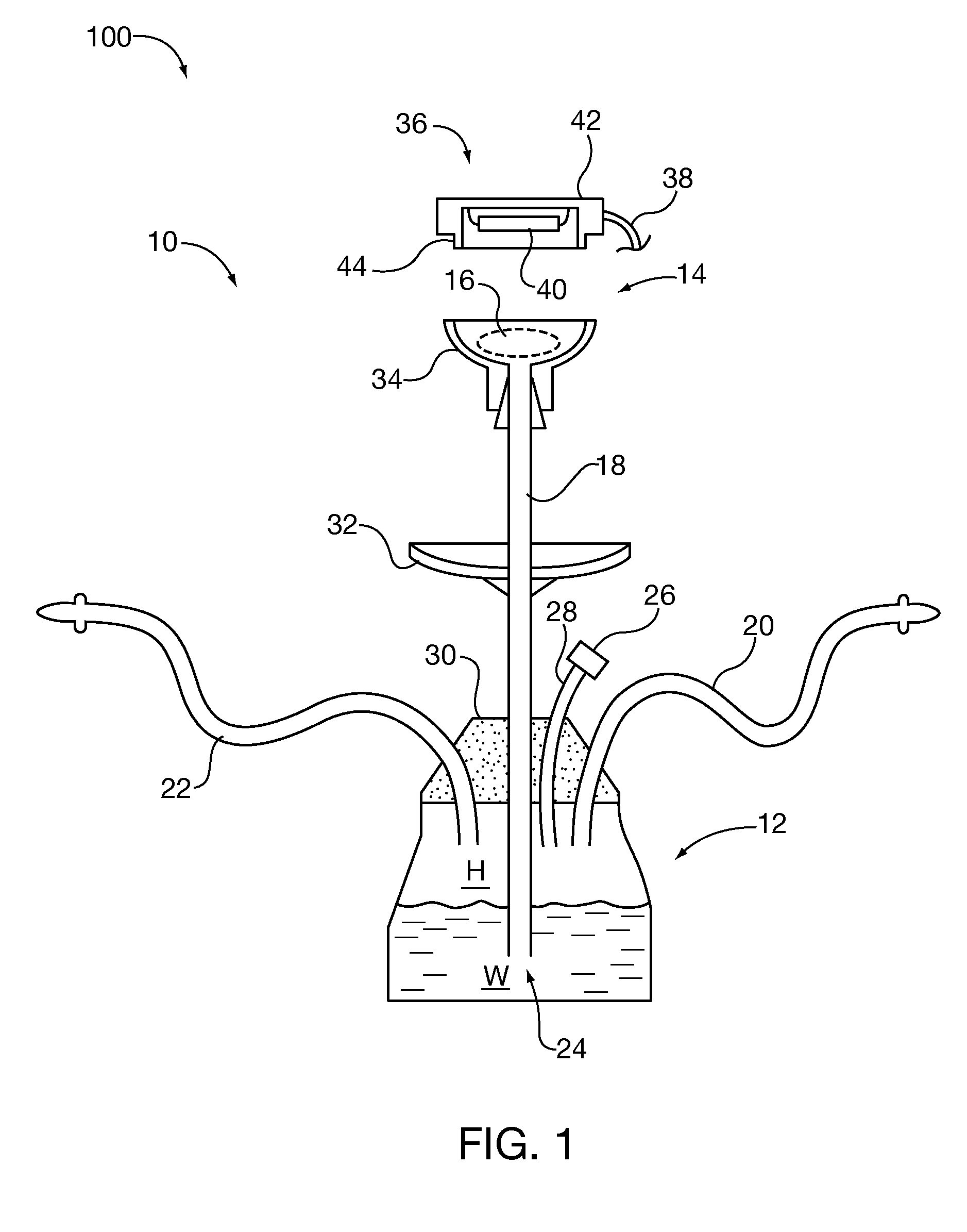 Electric heating for hookah