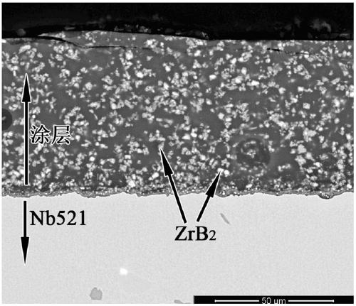 Boride-modified glass-ceramic matrix composite high-temperature anti-oxidation coating and preparation method thereof