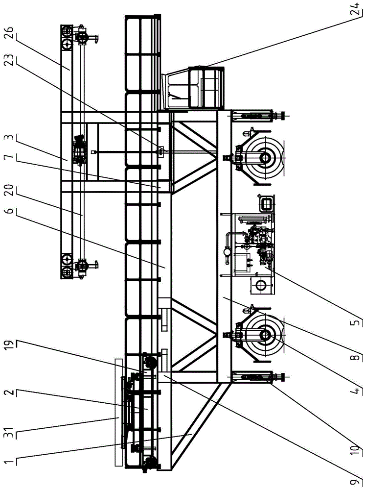 Assembling machine of high altitude prefabricated slabs