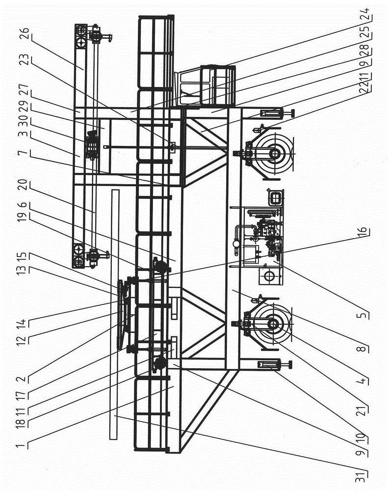 Assembling machine of high altitude prefabricated slabs