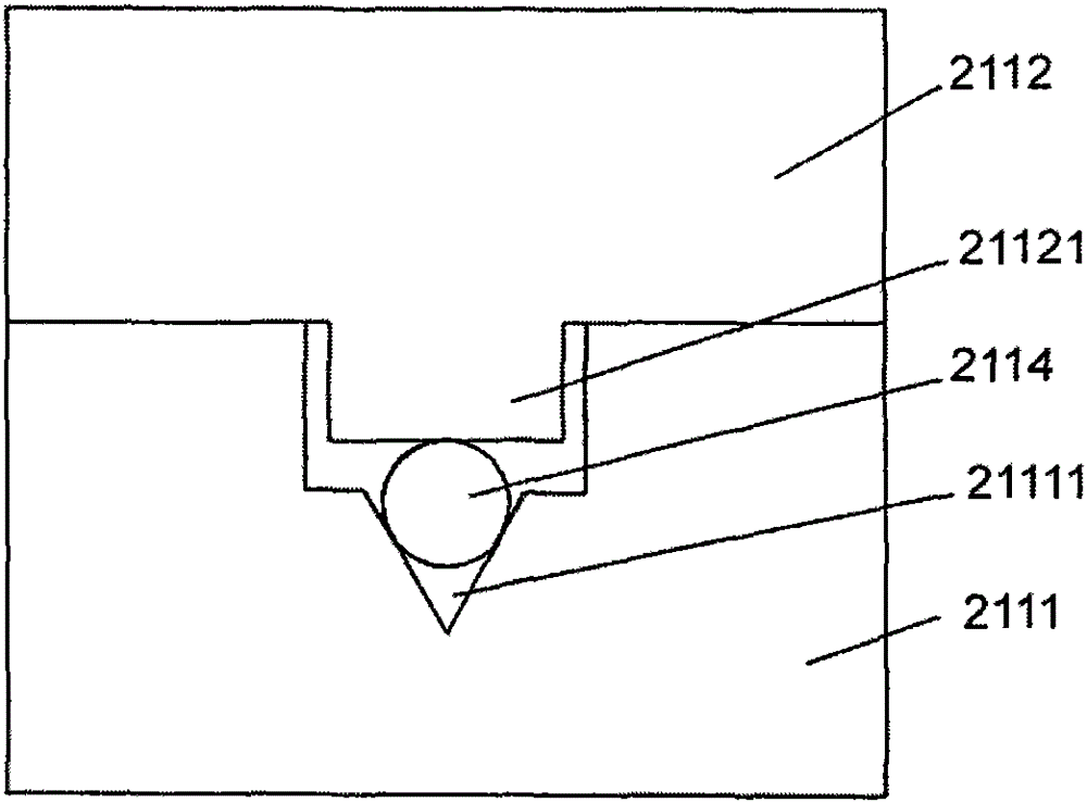 A kind of mechanical compression device and optical fiber connector