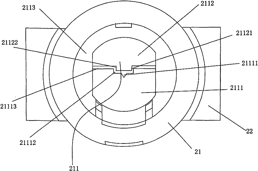 A kind of mechanical compression device and optical fiber connector