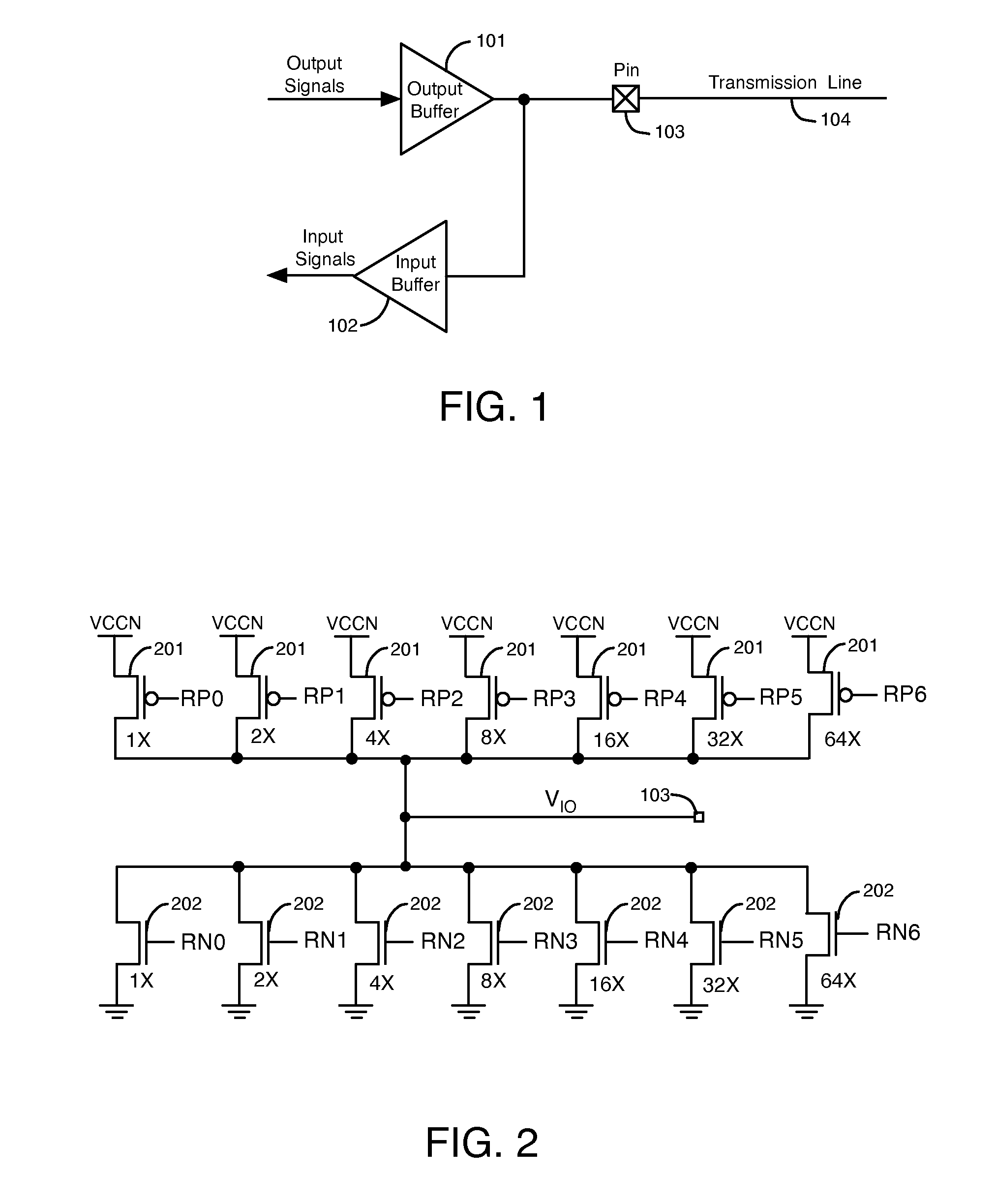 Techniques for providing calibrated parallel on-chip termination impedance