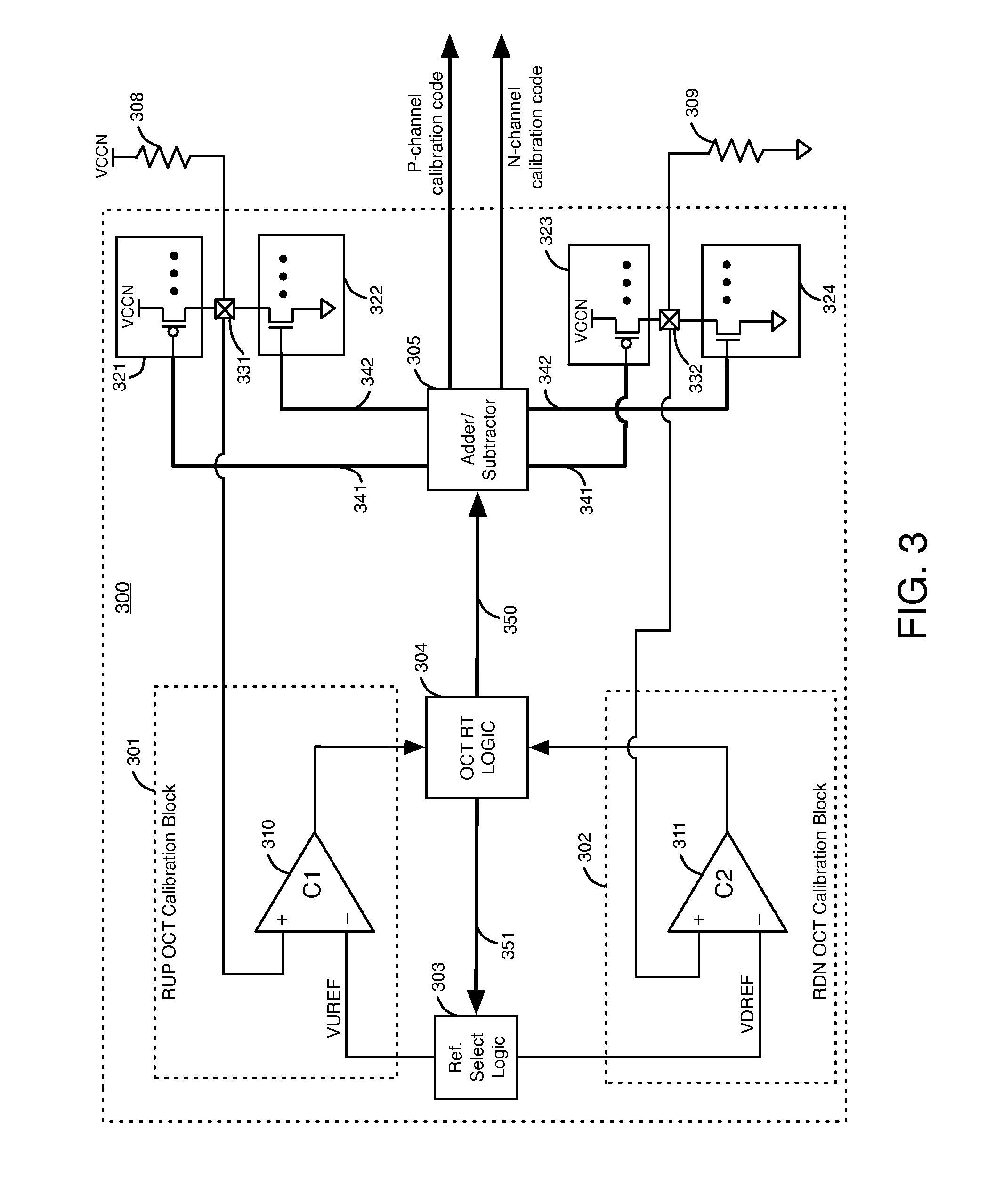 Techniques for providing calibrated parallel on-chip termination impedance