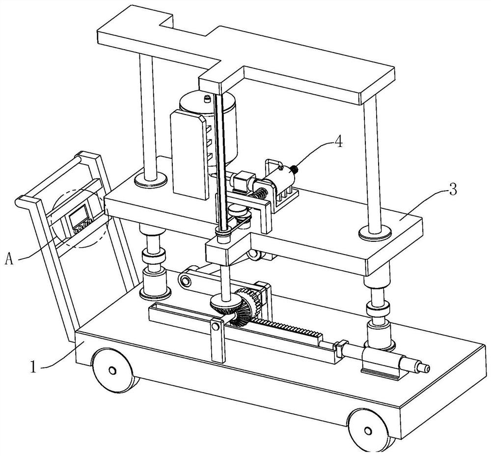 Painting device and method with lifting and spraying-adaptive for indoor decoration