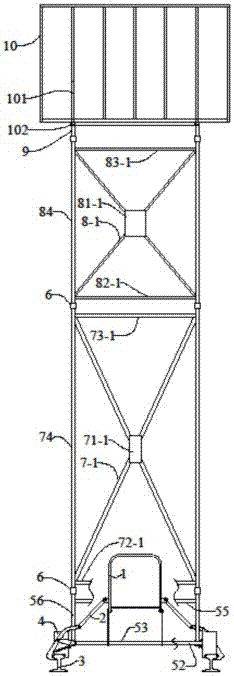 An anti-tipping, fast-group catenary operation ladder truck