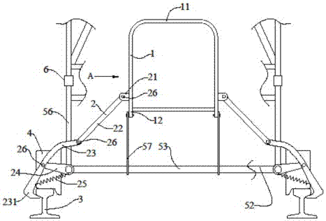 An anti-tipping, fast-group catenary operation ladder truck