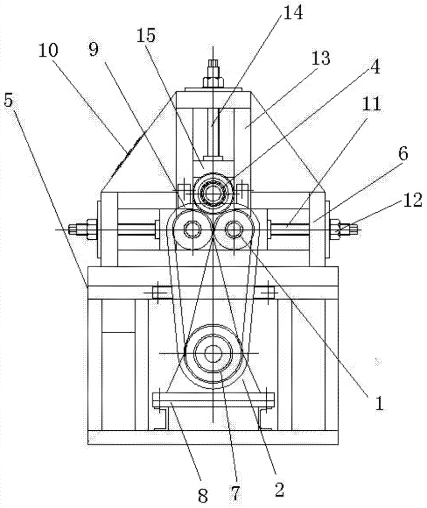 Automobile gas tank rolling machine