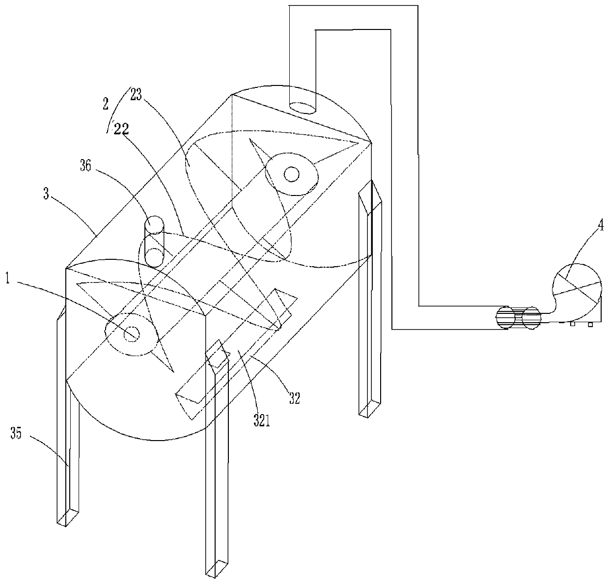 Stirring mechanism, stirring device, mixing and deodorizing system and using method