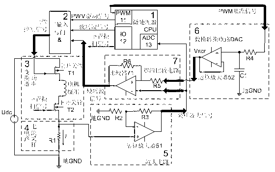 Cooperative chopped wave starting circuit and method for switched reluctance motor