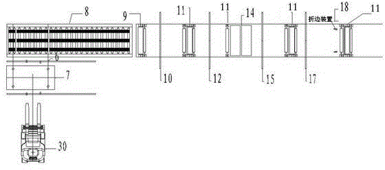 A three-dimensional cavity fiber structure reinforced cement machine-made board flow-hydration production line