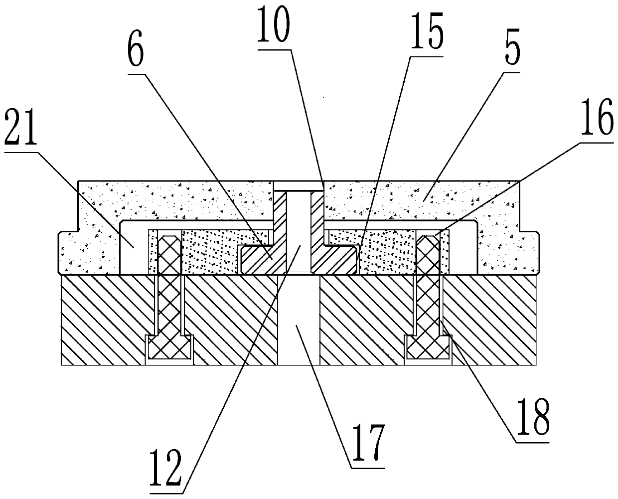 Z-axis linear motor mass block forming die