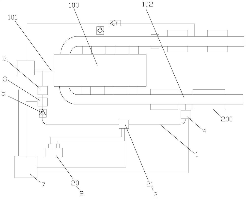 Temperature adjusting system, engine and temperature adjusting method