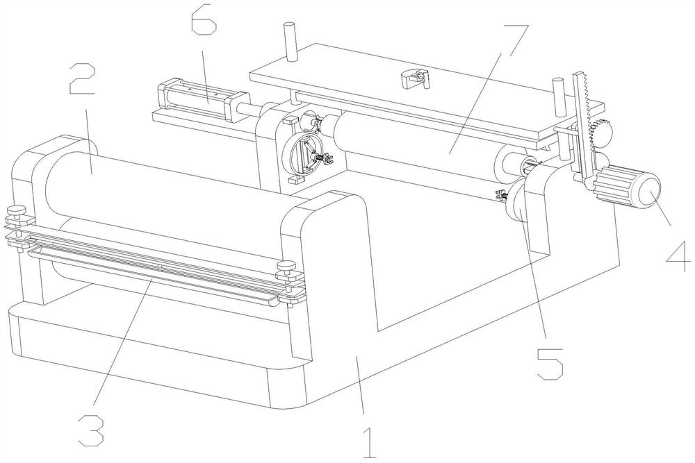 Glass fiber woven roving winding device