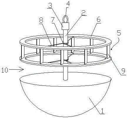 Underwater positioning stabilizing device