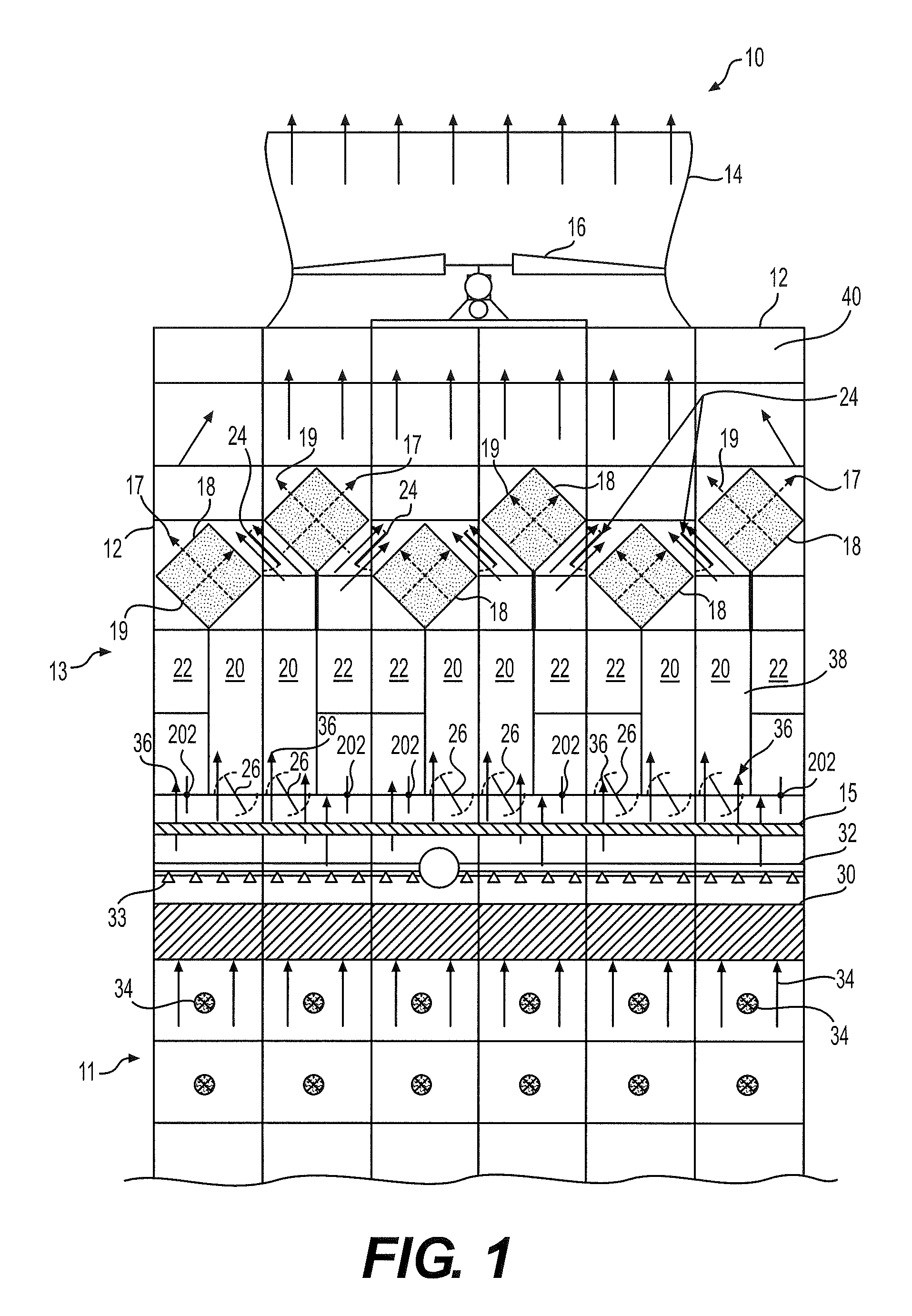 Air-to-air heat exchanger bypass for wet cooling tower apparatus and method