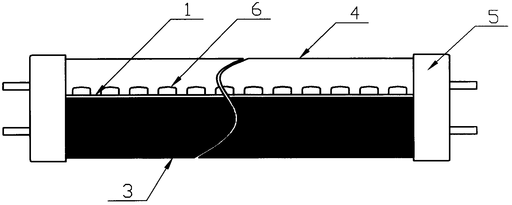 Heat-dissipation structure of light-emitting diode (LED) daylight lamp