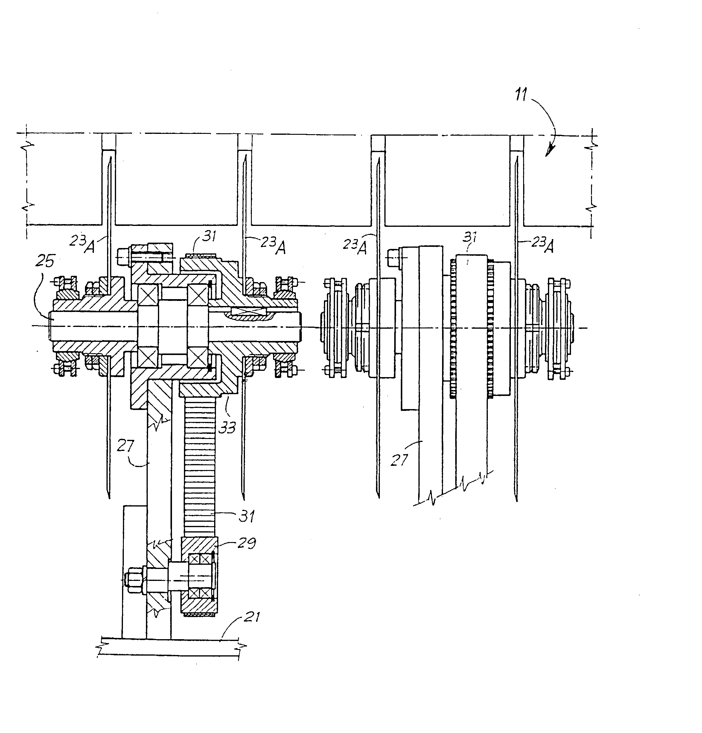 Severing machine for articles of weblike material having a sharpening zone for the blades sepatate from the cutting zone