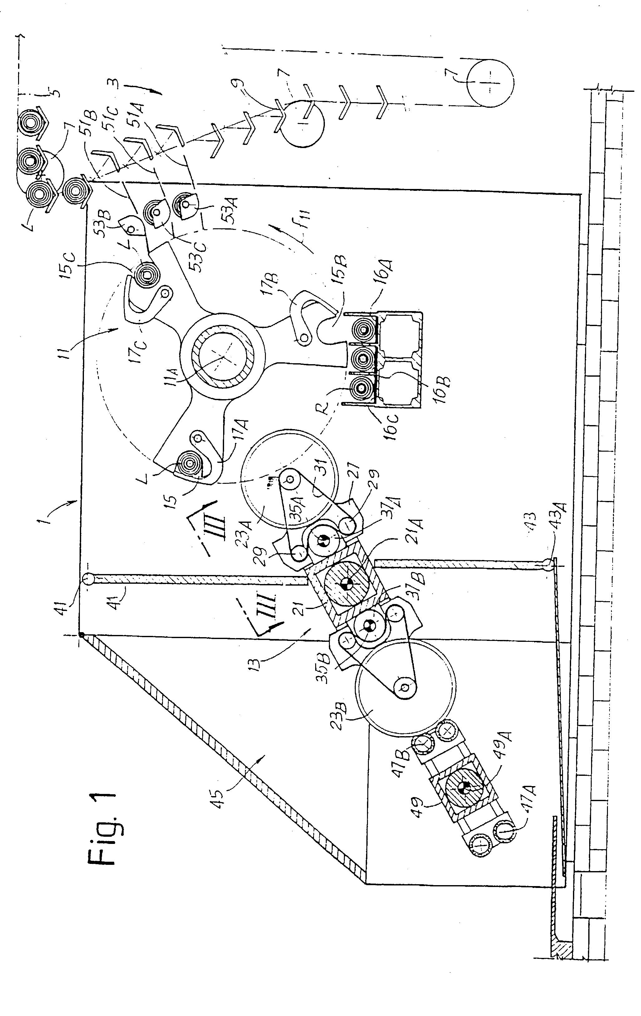 Severing machine for articles of weblike material having a sharpening zone for the blades sepatate from the cutting zone