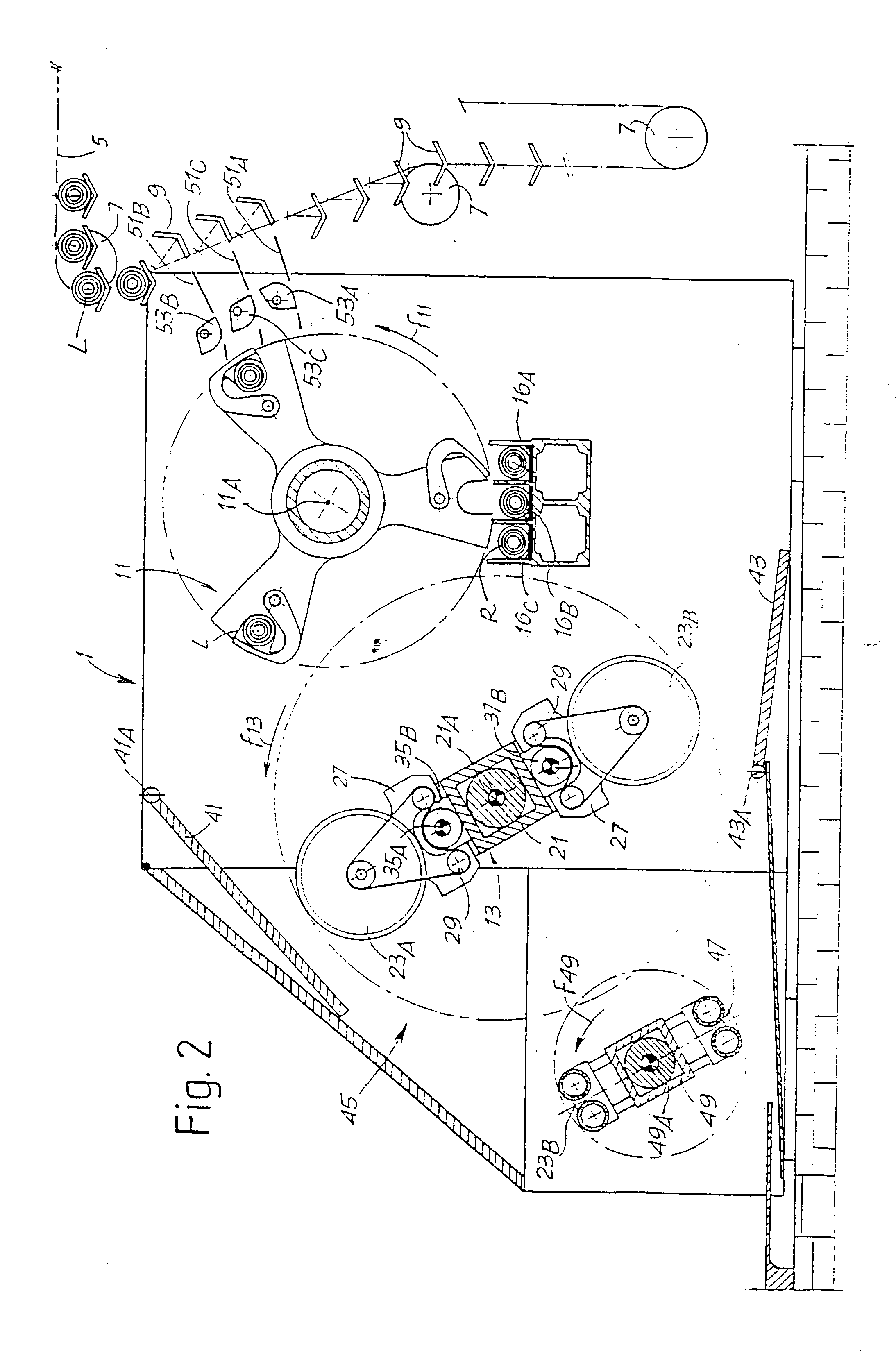 Severing machine for articles of weblike material having a sharpening zone for the blades sepatate from the cutting zone