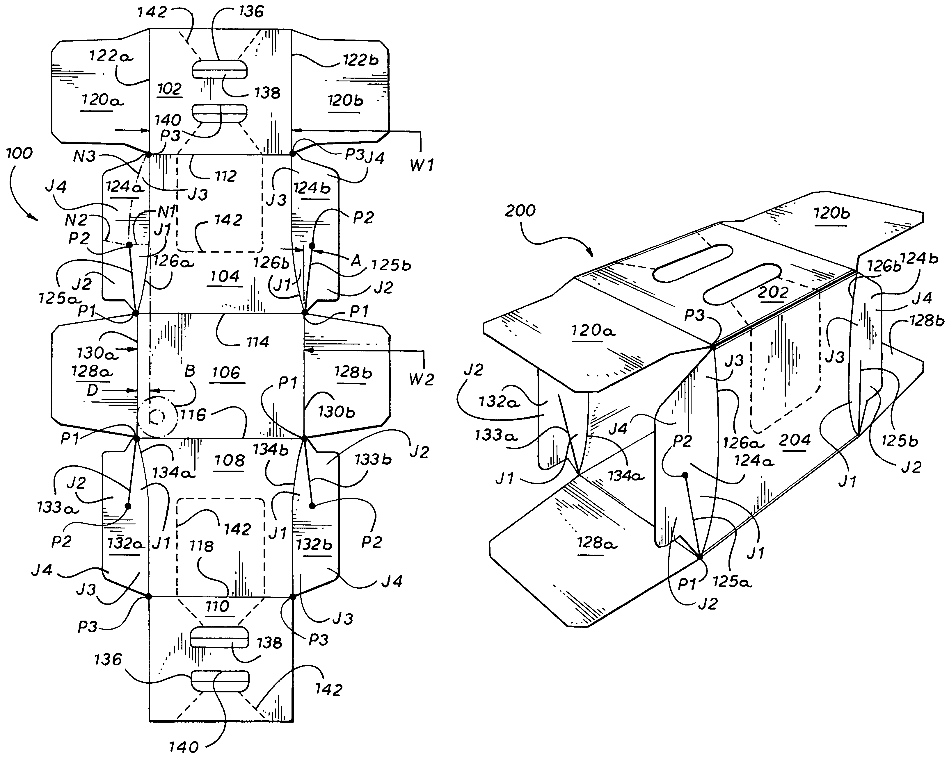 Carton for tapered and cylindrical articles