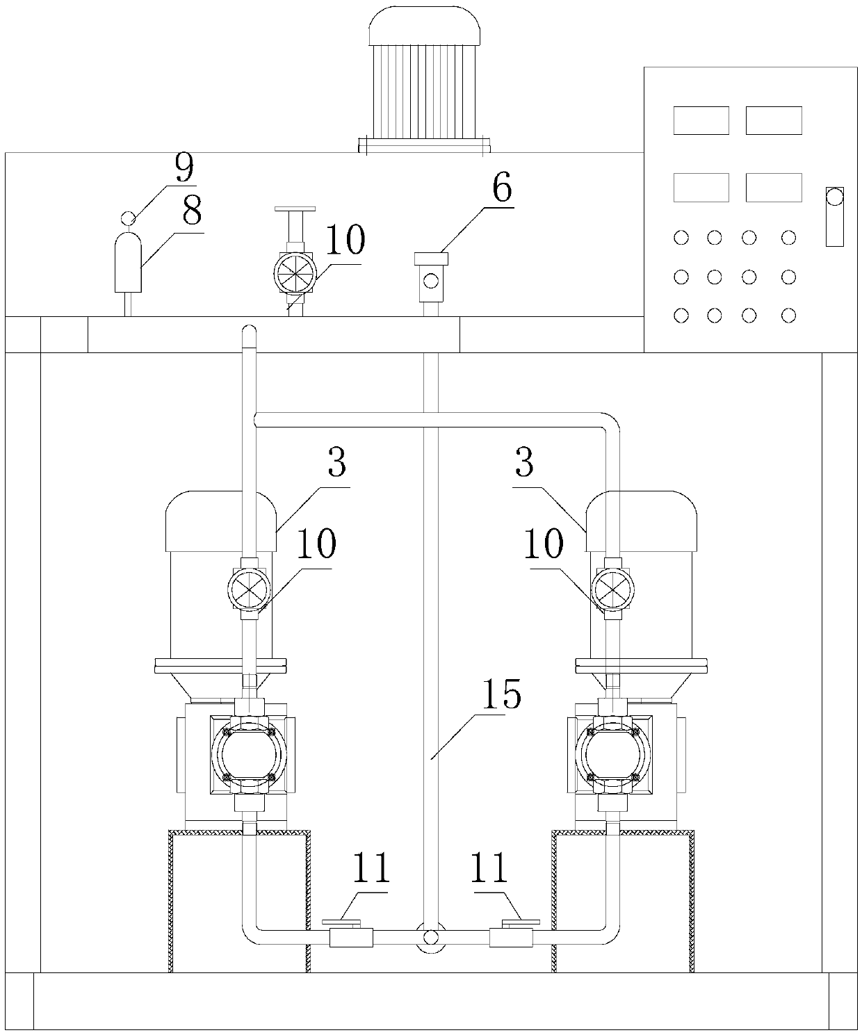 Chemical feeding device for boiler