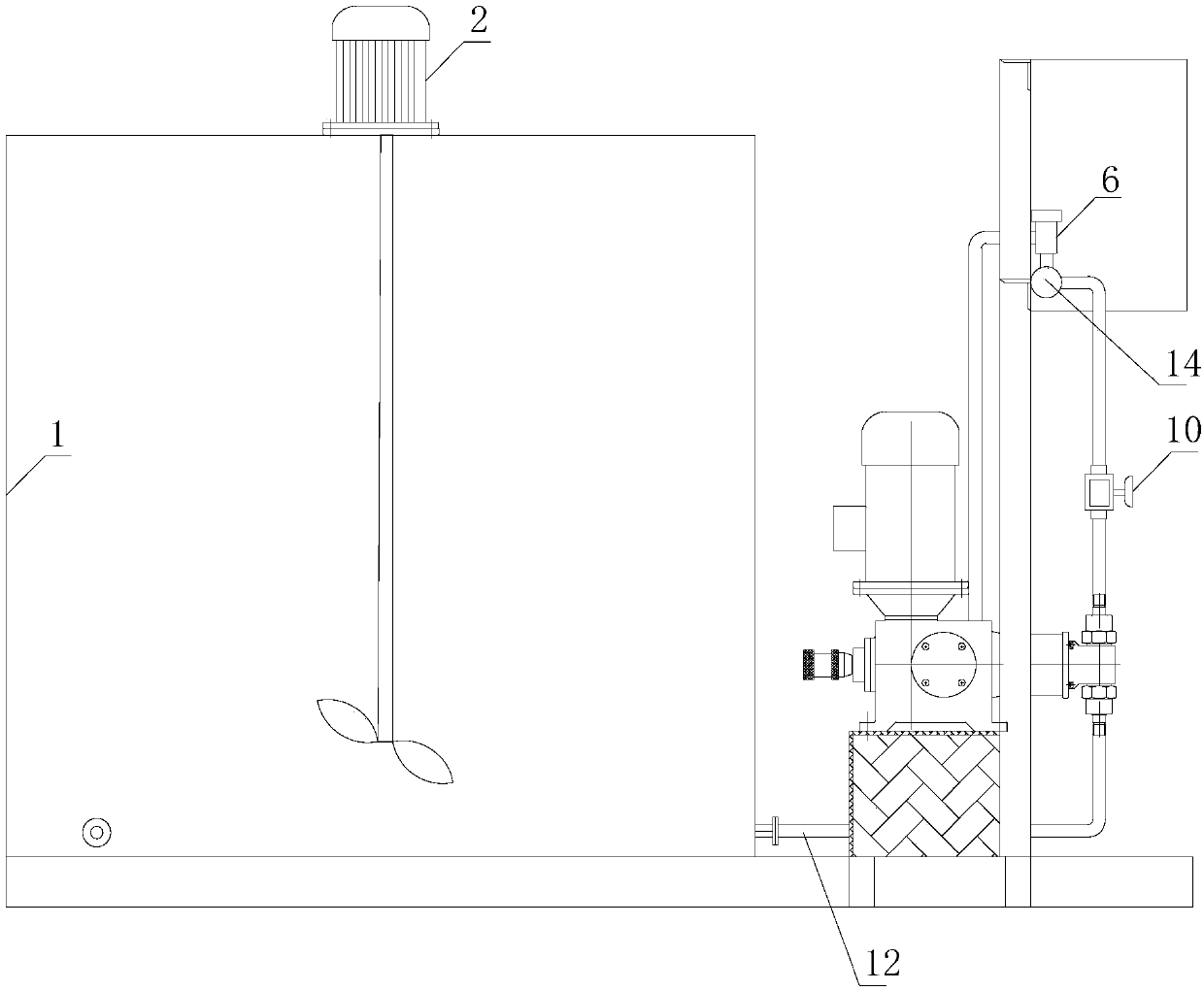 Chemical feeding device for boiler