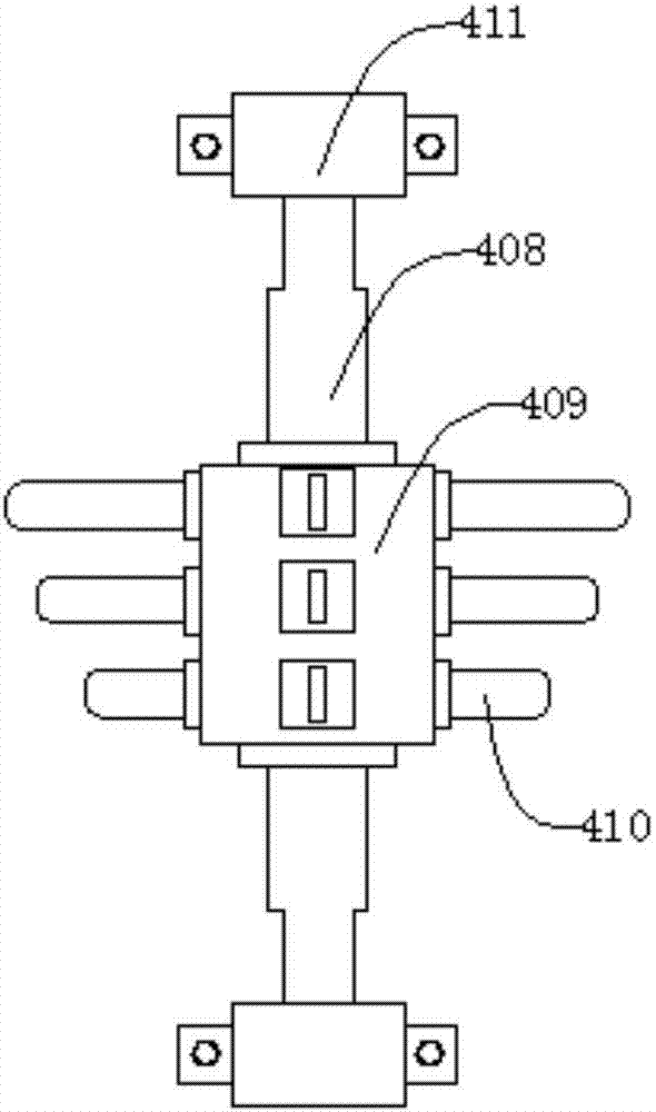 Automatic liquor distributing mechanism for smoke gas purifying medicine liquor