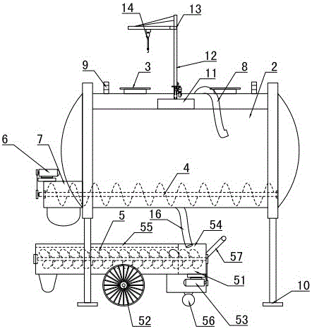 Horizontal mortar storage and transportation system