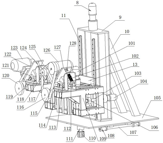 Contact network annular steel pipe column weld joint grinding equipment