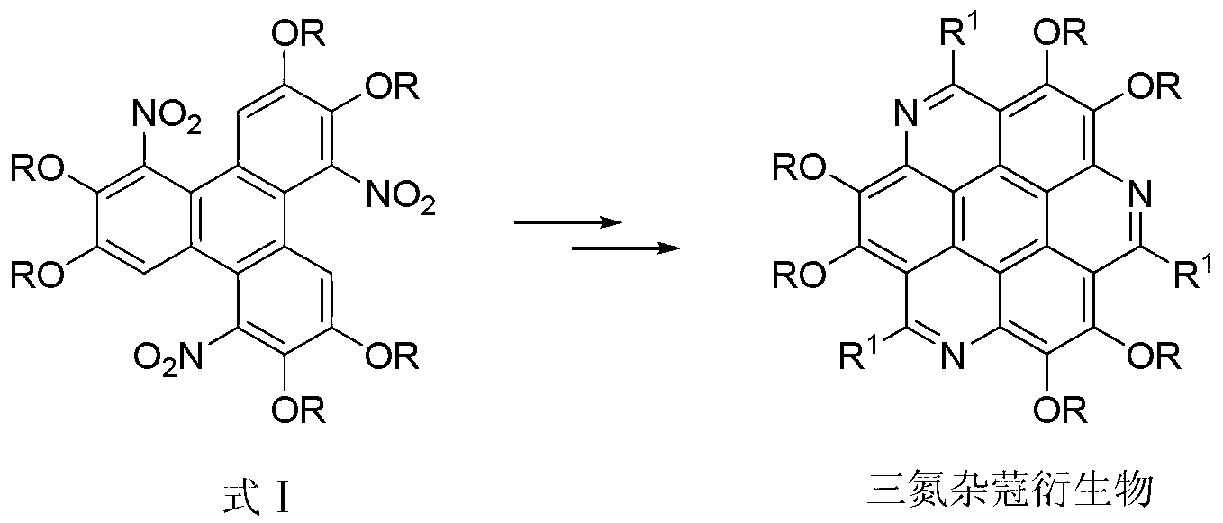 Method for synthesising 1,5,9-trinitro-2,3,6,7,10,11-hexa-alkoxy triphenylene