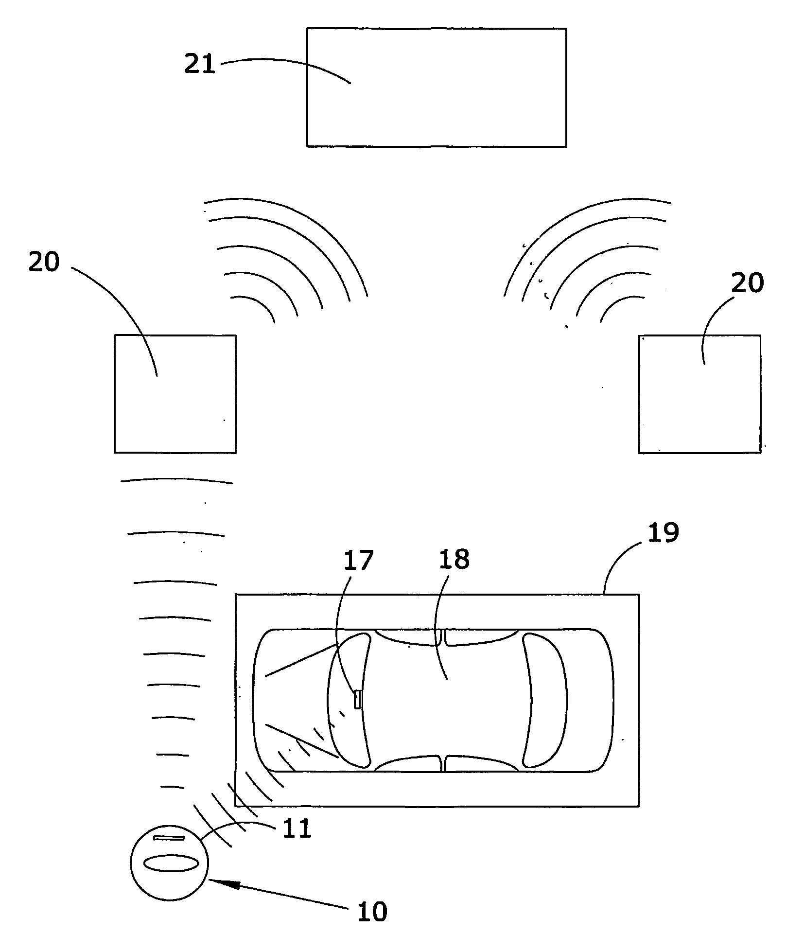 Automatic system for monitoring and managing the admittance to parking places