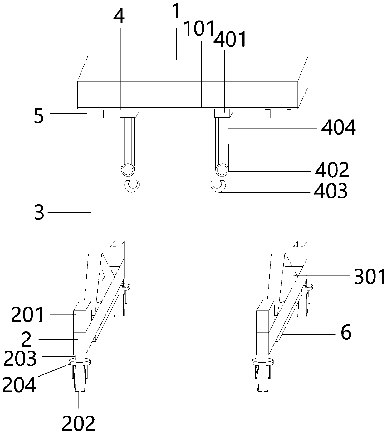 Turbine lifting device used for ship machining